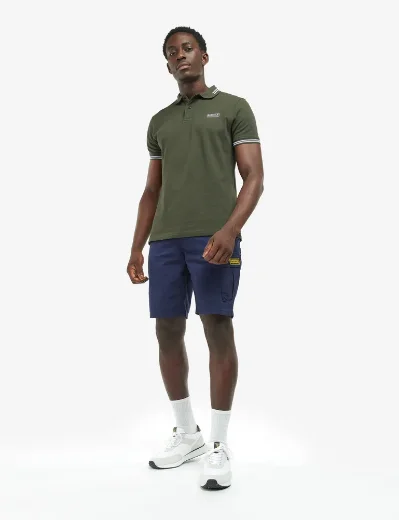 Barbour Intl Essential Tipped Polo Shirt | Forest