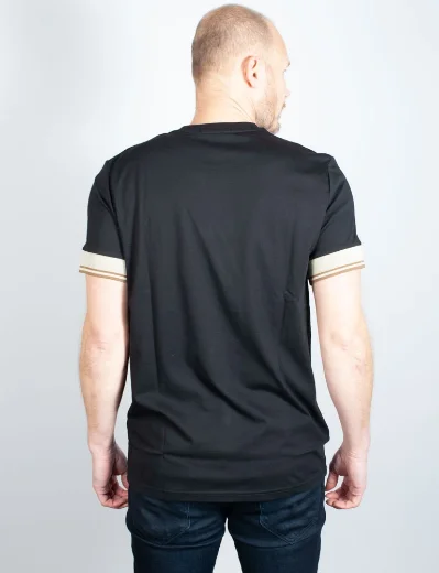 Fred Perry Contrast Cuff T-Shirt | Black