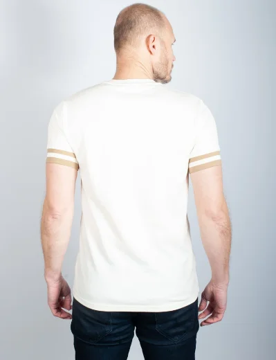 Fred Perry Bold Tipped Pique T-Shirt | Ecru