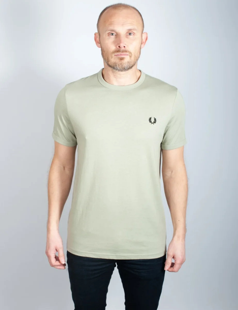 Fred Perry Ringer T-Shirt | Seagrass