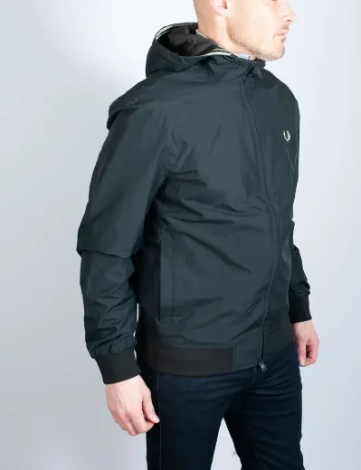 Fred Perry Hooded Brentham Jacket | Night Green