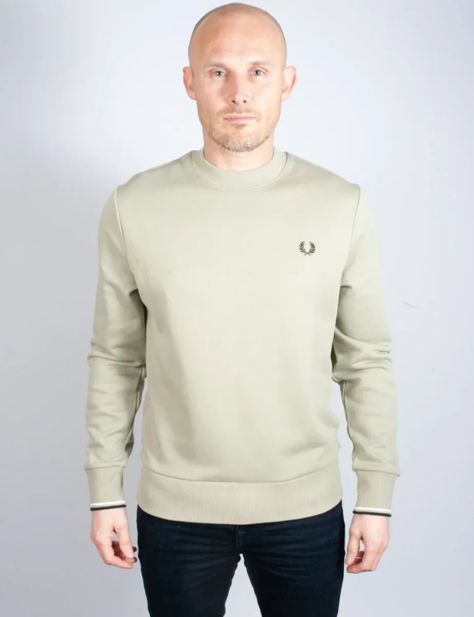 Fred Perry Crew Neck Sweatshirt | Seagrass