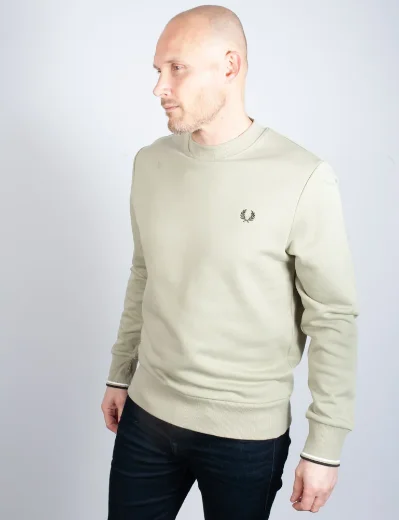 Fred Perry Crew Neck Sweatshirt | Seagrass