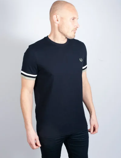Fred Perry Bold Tipped Pique T-Shirt | Navy
