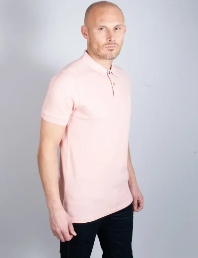 MA Strum Short Sleeve Pique Polo Shirt | Mud Pink