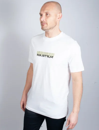 MA Strum Block Print T-Shirt | White