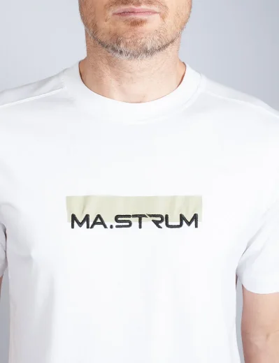 MA Strum Block Print T-Shirt | White