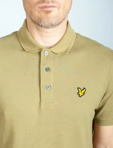 Lyle & Scott Crest Tipped Polo Shirt | Seaweed