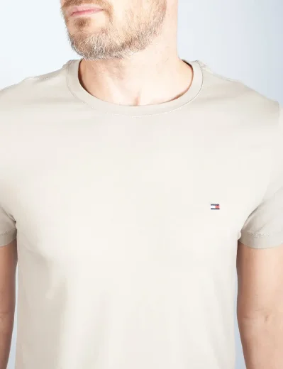 Tommy Hilfiger Stretch Slim Fit T-Shirt | Stone