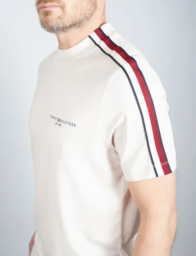 Tommy Hilfiger Signature Tape T-Shirt | Feather White