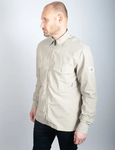 Tommy Hilfiger Paper Touch Overshirt | Stone
