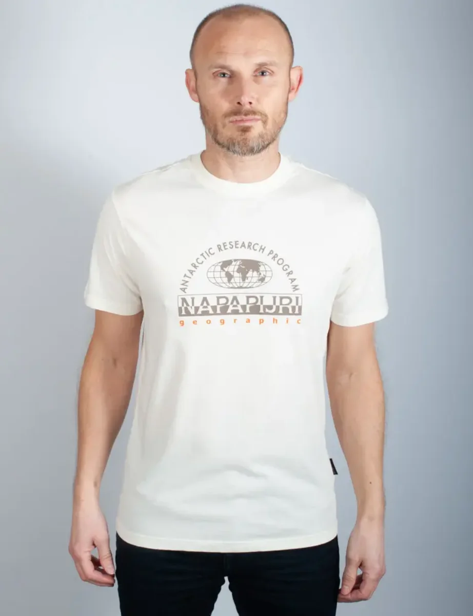 Napapijri Macas Short Sleeve T-Shirt | White Whisper