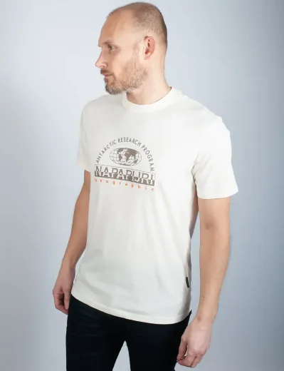 Napapijri Macas Short Sleeve T-Shirt | White Whisper