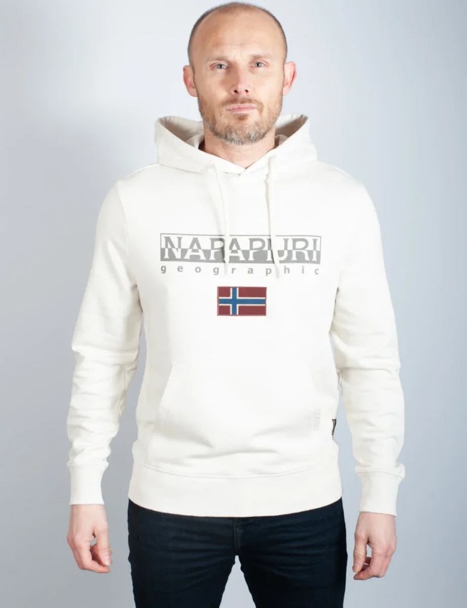 Napapijri Ayas Hooded Sweatshirt | White Whisper