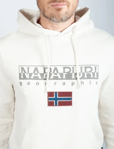 Napapijri Ayas Hooded Sweatshirt | White Whisper