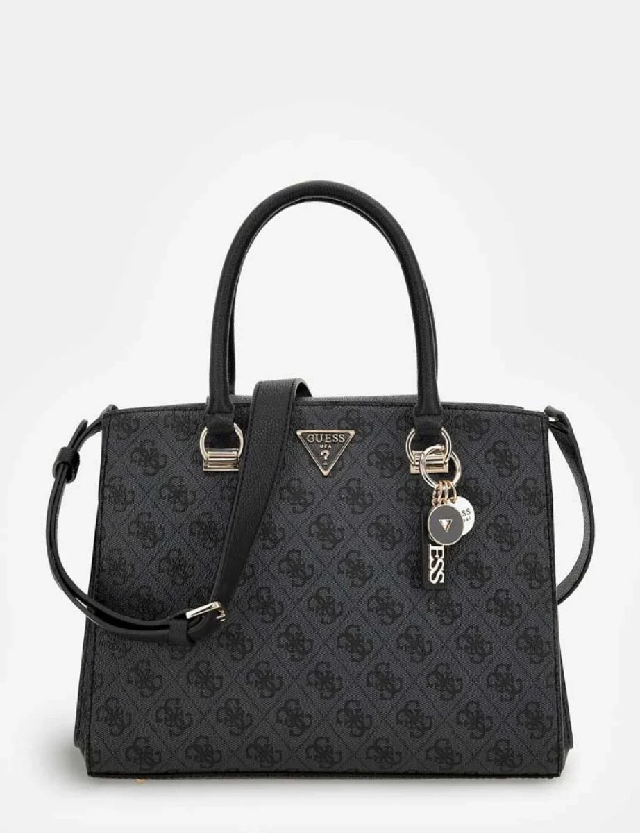 Guess Women's Noelle 4G Logo Handbag | Coal