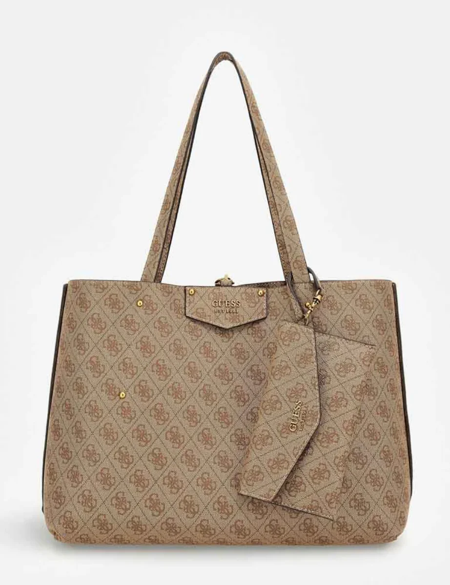 Guess Eco Brenton 4G Logo Tote Shopper Bag | Beige