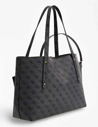 Guess Eco Brenton 4G Logo Tote Shopper Bag | Coal