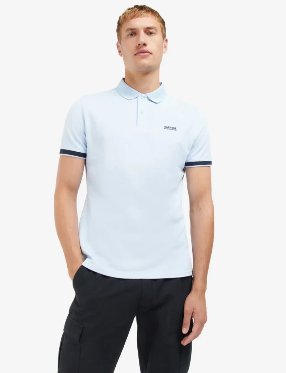 Barbour Intl Whateley Polo Shirt | Blue Chambray