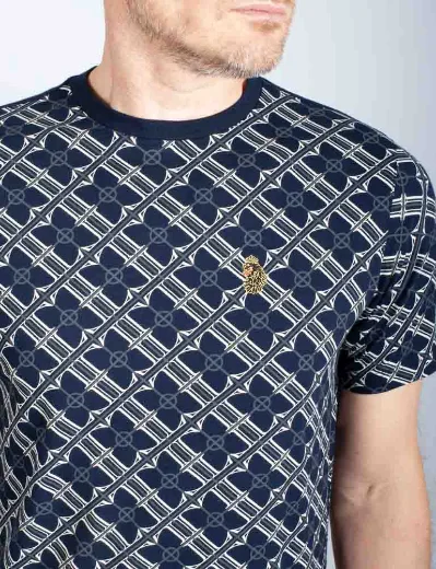 Luke Berra 2 T-Shirt | Navy/Ecru