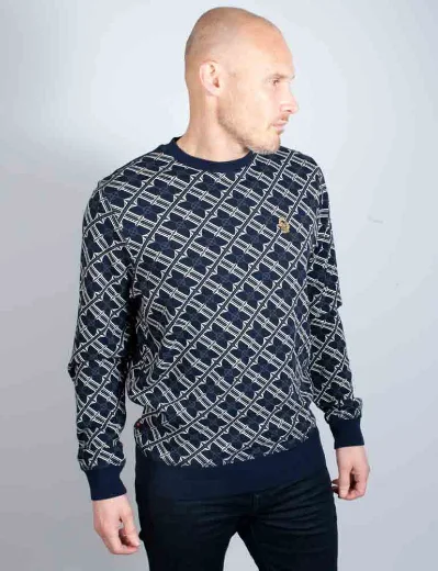 Luke Dennison 2 Sweatshirt | Navy/Ecru