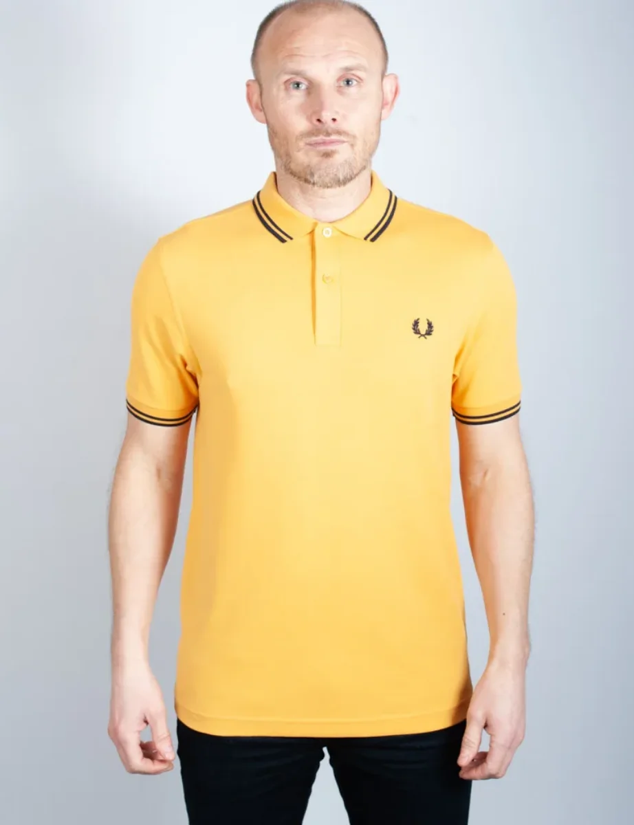 Fred Perry Twin Tipped Polo Shirt | Golden Hour