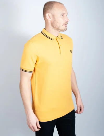 Fred Perry Twin Tipped Polo Shirt | Golden Hour