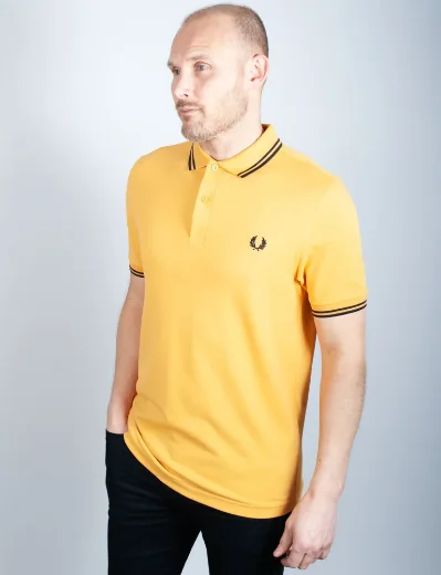 Fred Perry Twin Tipped Polo Shirt | Golden Hour