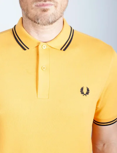 Fred Perry Twin Tipped Polo Shirt | Golden Hour