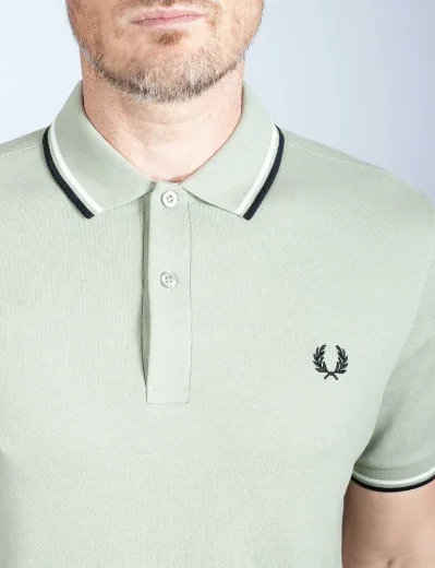 Fred Perry Twin Tipped Polo Shirt | Seagrass