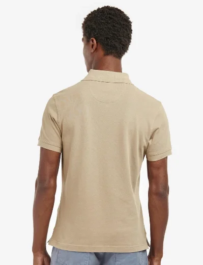 Barbour Tartan Pique Polo Shirt | Washed Stone