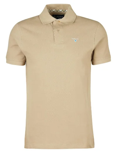 Barbour Tartan Pique Polo Shirt | Washed Stone