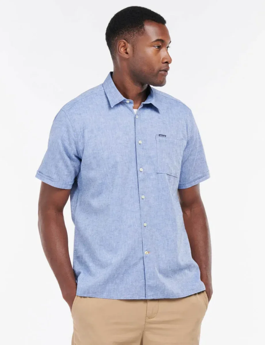 Barbour Nelson Short Sleeve Summer Shirt | Blue