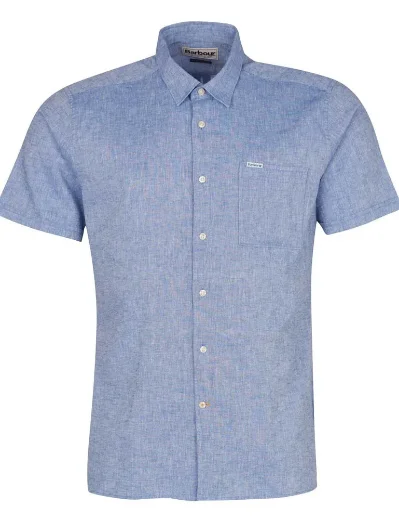 Barbour Nelson Short Sleeve Summer Shirt | Blue