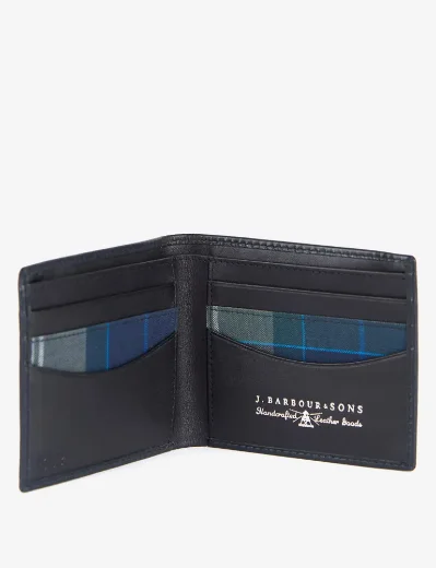 Barbour Colwell Leather Billfold Wallet | Black