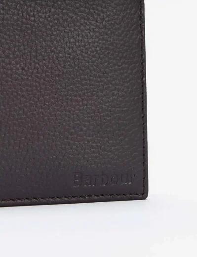 Barbour Amble Leather Billfold Wallet | Dark Brown