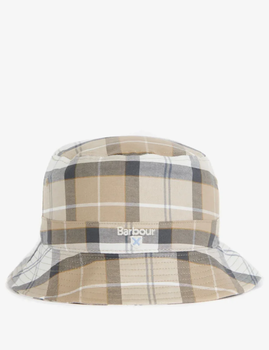 Barbour Tartan Bucket Hat | Amble Sand 