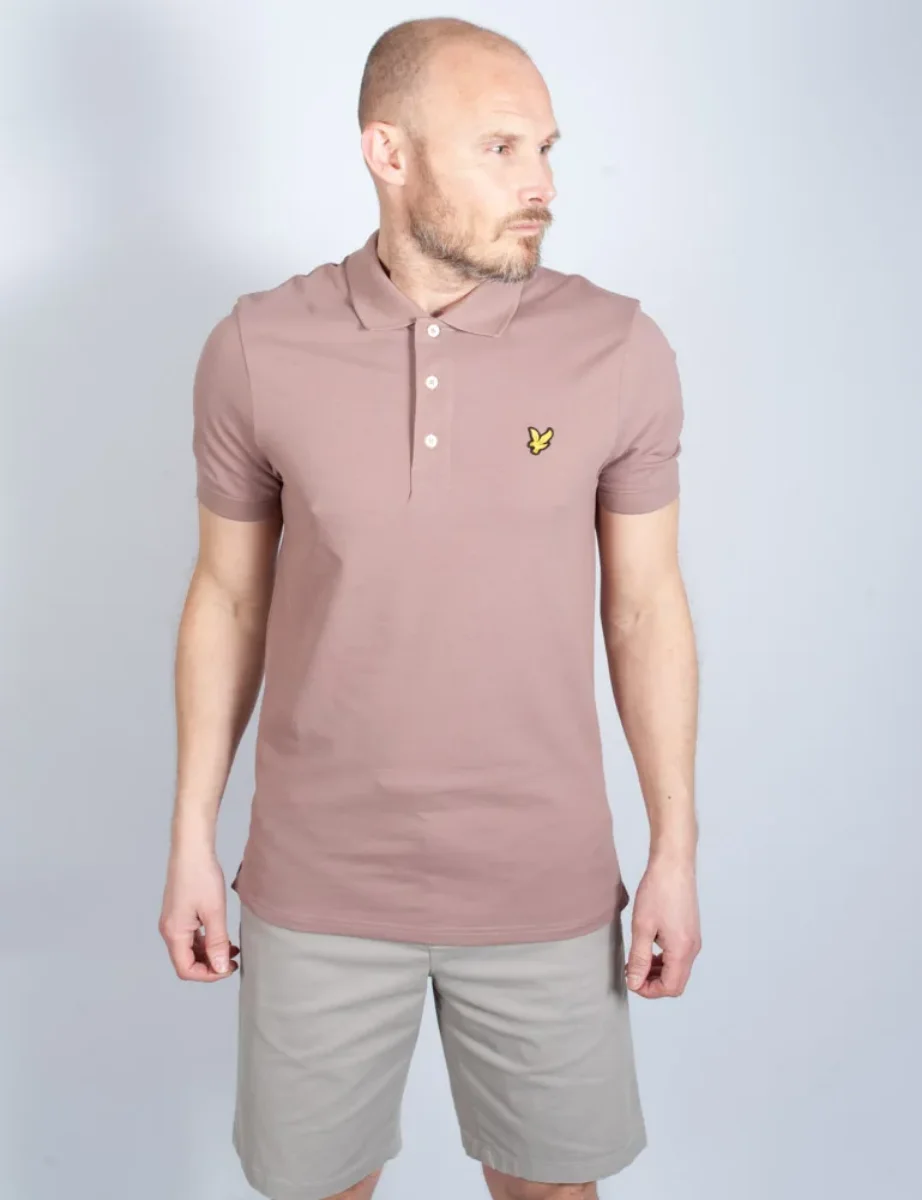 Lyle & Scott Men's Cotton Plain Polo Shirt | Hutton Pink
