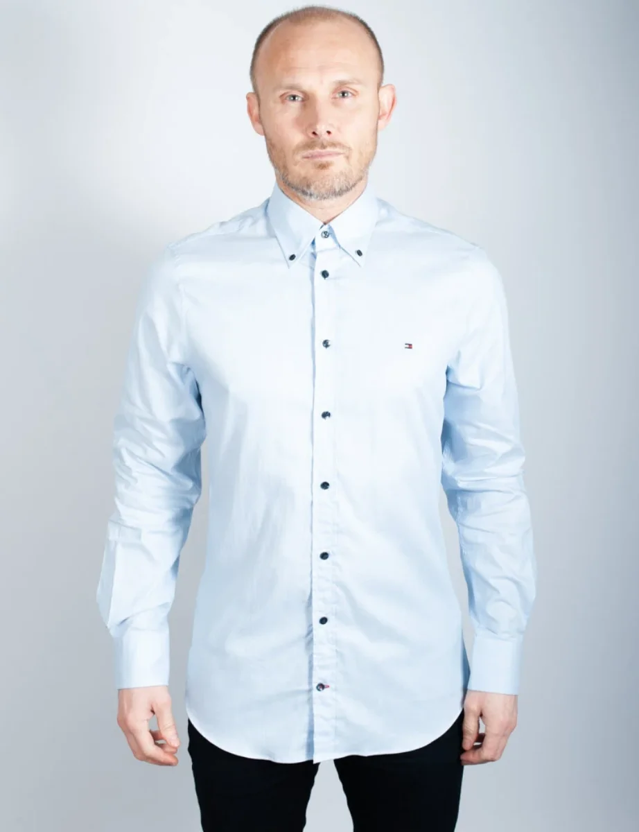 Tommy Hilfiger Fine Stripe Shirt | Blue/White