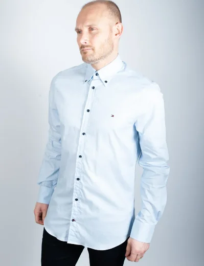 Tommy Hilfiger Fine Stripe Shirt | Blue/White