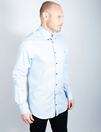 Tommy Hilfiger Fine Stripe Shirt | Blue/White