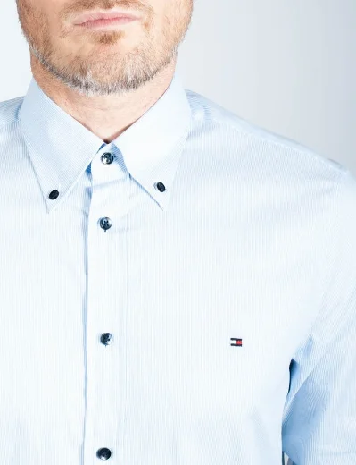 Tommy Hilfiger Fine Stripe Shirt | Blue/White