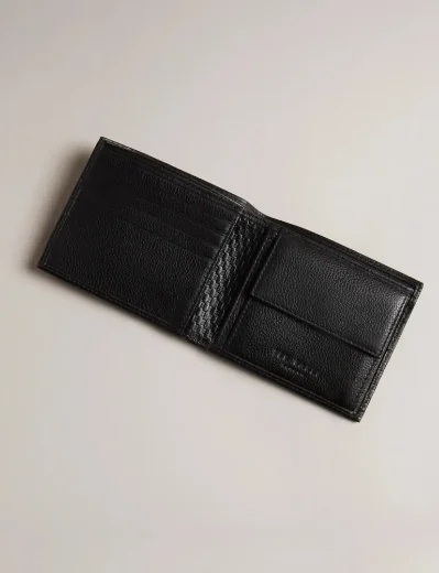Ted Baker ROMUL Textured Leather Wallet | Black