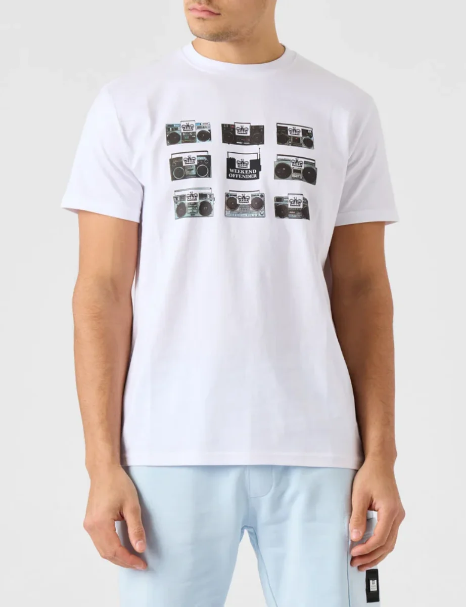 Weekend Offender Boombox Graphic T-Shirt | White