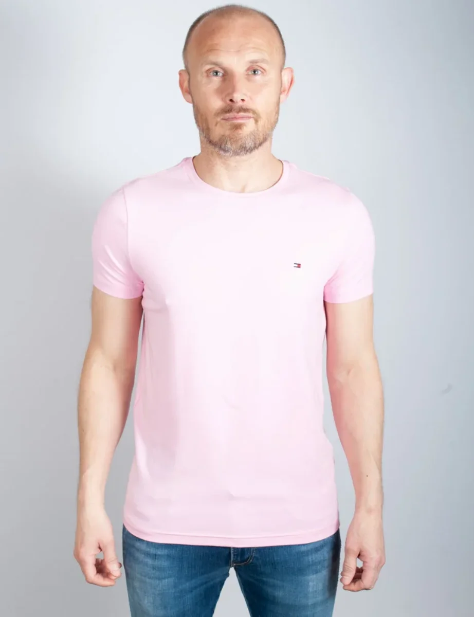 Tommy Hilfiger Stretch Slim Fit T-Shirt | Iconic Pink