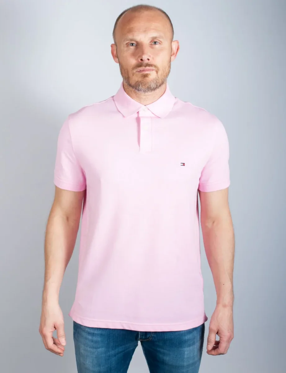 Tommy Hilfiger 1985 Regular Flex Polo Shirt | Iconic Pink