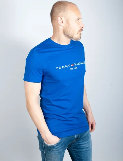 Tommy Hilfiger Logo Slim Fit T-Shirt | Ultra Blue