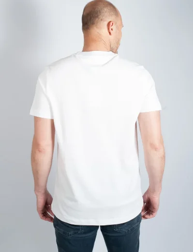 Tommy Hilfiger Neckline Logo Pique T-Shirt | White