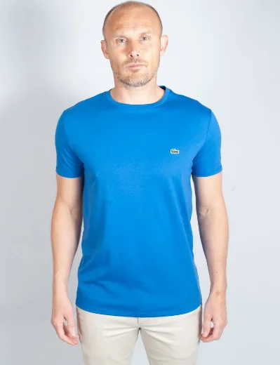 Lacoste Crew neck Pima Cotton Jersey T-Shirt | Bright Blue