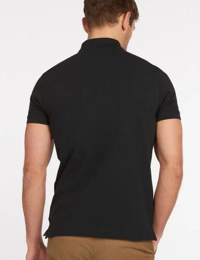 Barbour Tartan Pique Polo Shirt | Black/Modern